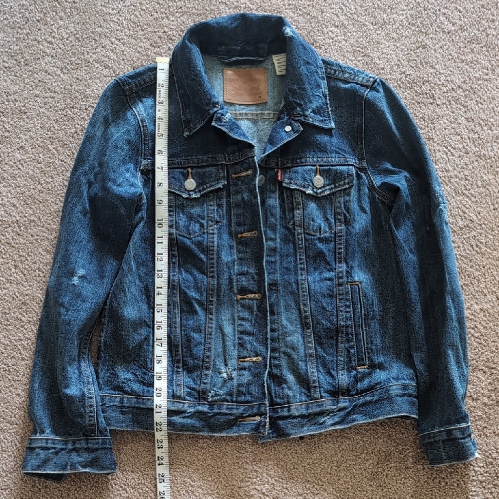 Levi's Women's Distressed Blue Denim Jacket Size M